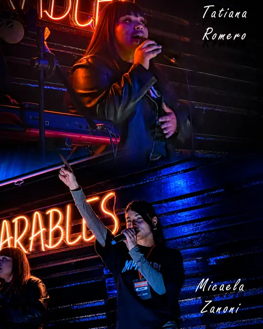 Tatiana Romero y Micaela Zanoni en la alabanza de Imparables